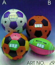 mini balls, soccer balls